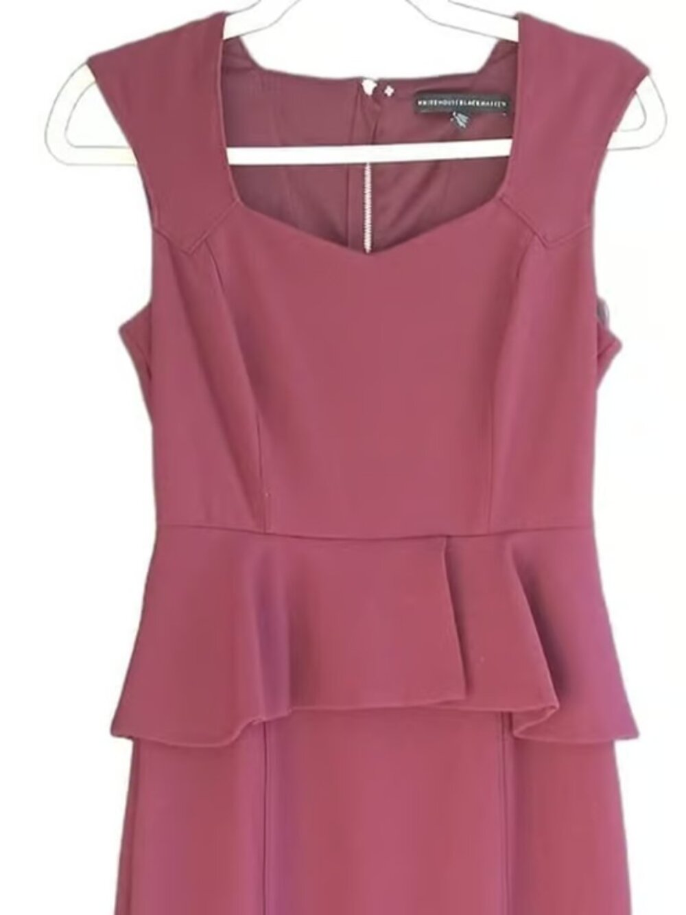 White House Black Market Body Perfecting Peplum Sheath Dress Port Size 00 NWT - Picture 5 of 10